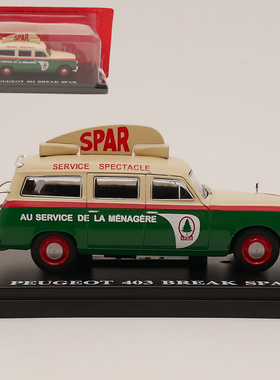 ixo 1:43 PEUGEOT 403 BREAK SPAR标致改装车广告车合金玩具车模