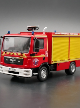 Ixo 1:43 MAN TGL大曼卡车法国消防车合金汽车模型金属玩具车模