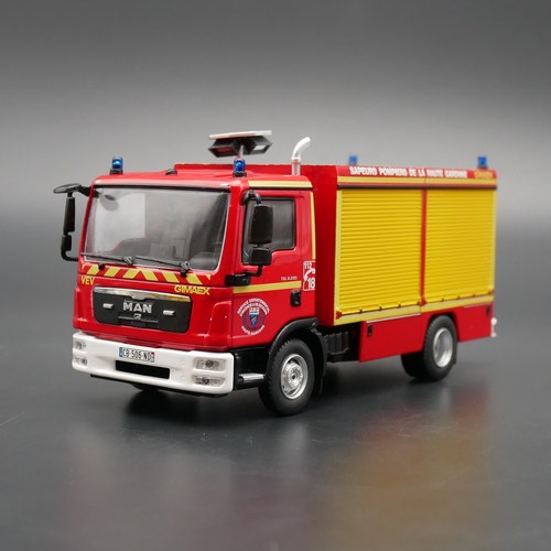 Ixo 1:43 MAN TGL大曼卡车法国消防车合金汽车模型金属玩具车模