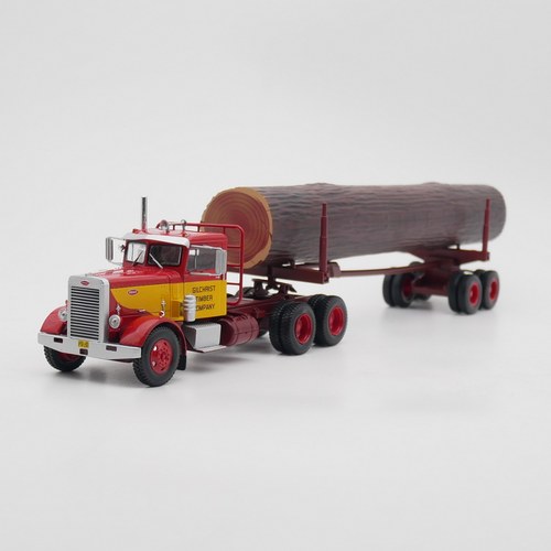 ixo 1:43 Peterbilt 281彼得比尔特拖挂车木柴运输车合金汽车模型