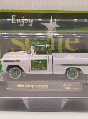 M2 1:64 Chevy Fleetside 1959 雪佛兰皮卡金属车模型合金玩具车