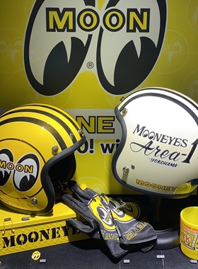 台湾省Gallop复古半盔Mooneyes大眼睛3/4男女头盔芬克鼠vespa笑脸