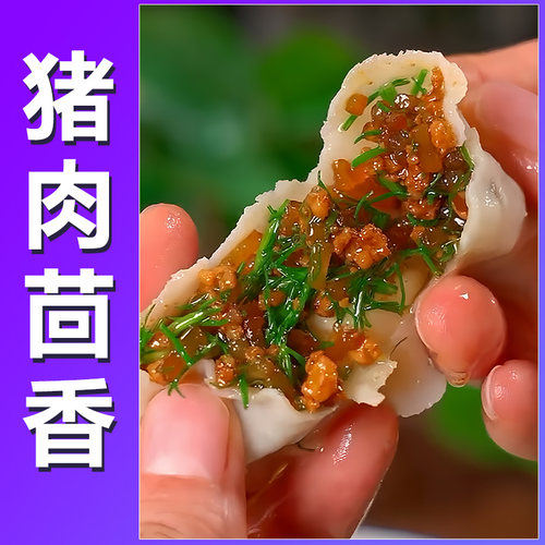 【猪肉茴香】手工水饺大馅饺子猪肉香菇馅茴香韭菜鸡蛋馅早餐煎饺