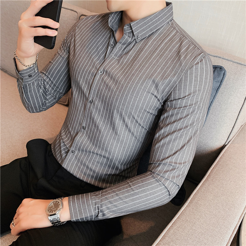 质感刺绣抗皱商务正装男士衬衫