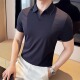 弹力翻领短袖 高级感撞色小v领薄款 夏季 男款 T恤 冰丝亲肤垂感POLO衫