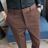 2025新款 高级感商务西装 子男款 男士 九分裤 春秋款 秋款 休闲西裤 男裤