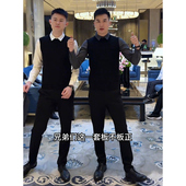 男士 拼接毛衣打底衫 潮流韩版 衬衫 商务修身 轻奢高级感假两件针织衫