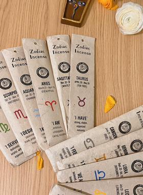 尼泊尔Zodiac Incense十二星座手工线香香熏香室内香薰天然线香安