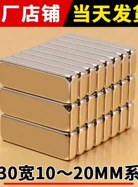 强力磁铁圆形钕铁硼稀土磁吸铁石无孔长30mm宽10-20系列
