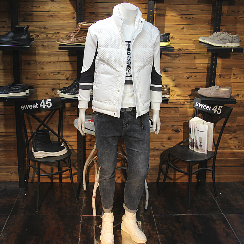 其它发泡格拼接羽绒马甲