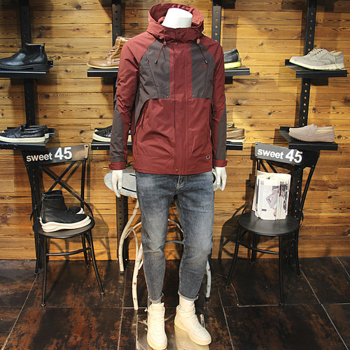 其它连帽春秋修身拼接