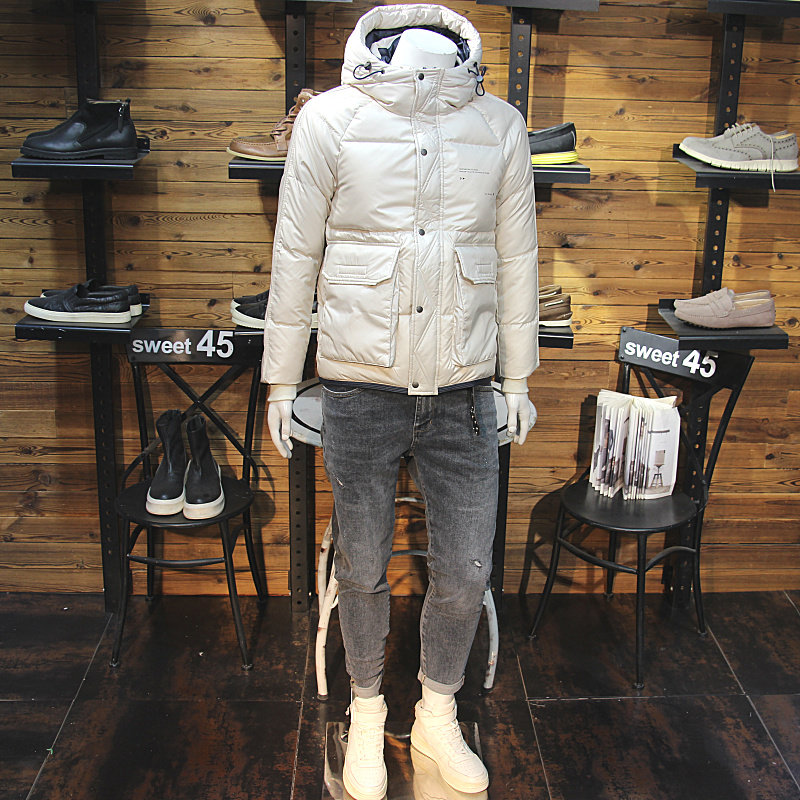 连帽加厚冬季男羽绒服简单百搭净版工装口袋羽绒外套保暖羽绒服,男装,羽绒服,淘宝优惠券,粉丝福利购,淘宝优惠卷