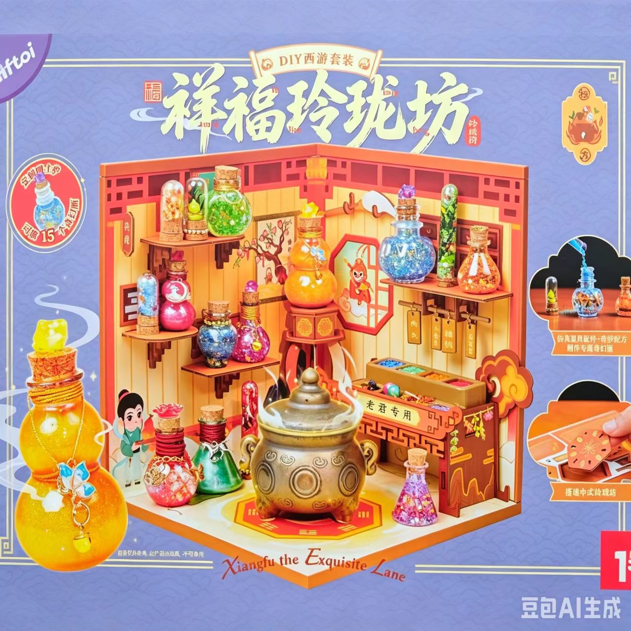 图益小学生拼装玩具魔法药水瓶子
