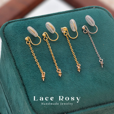 戳珍珠手工改造蚊香盘耳夹配件