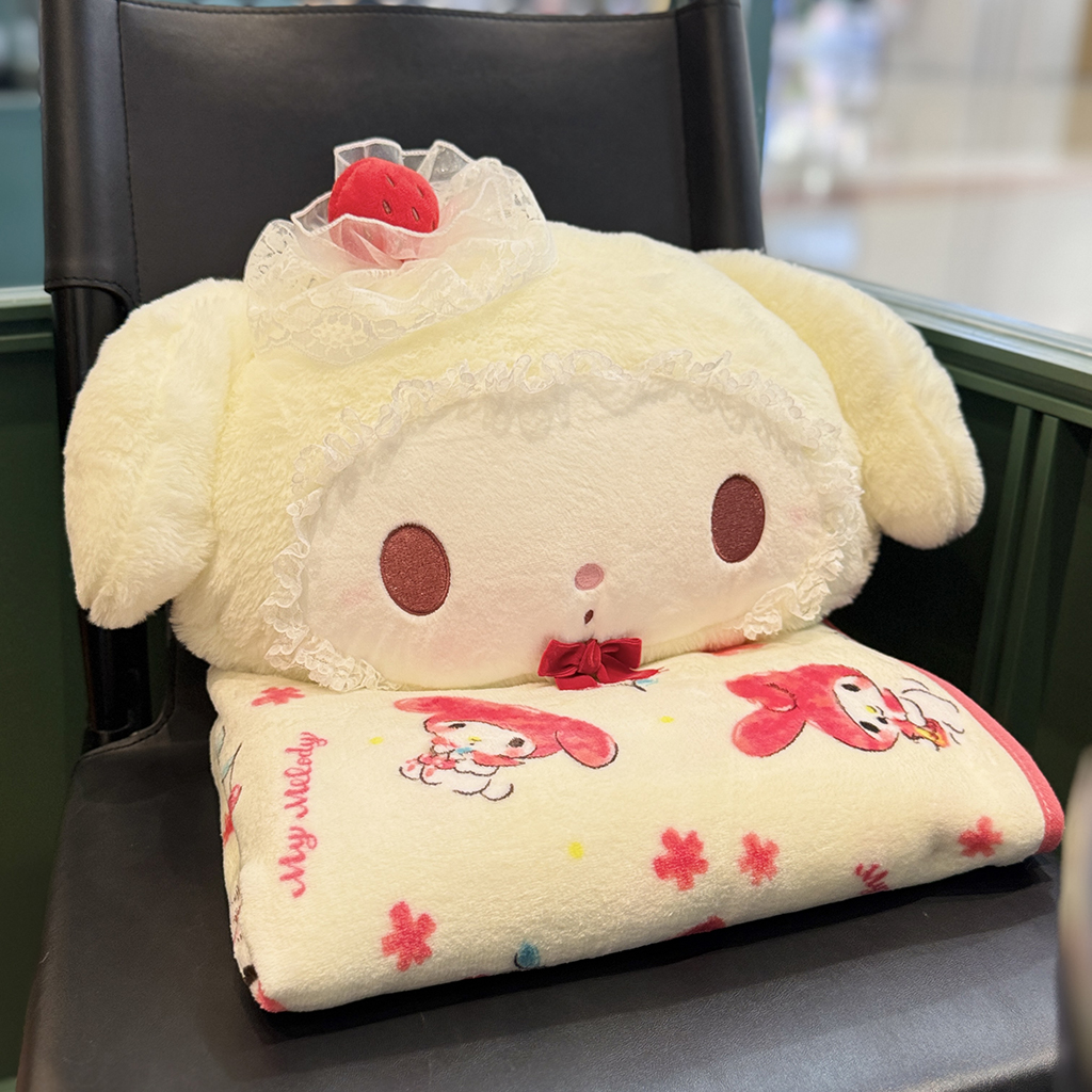 可爱卡通少女心毛绒抱枕被子两用空调毯办公室午睡枕头毯子二合一