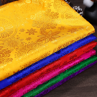 高档织锦缎布料金口香包服装面料