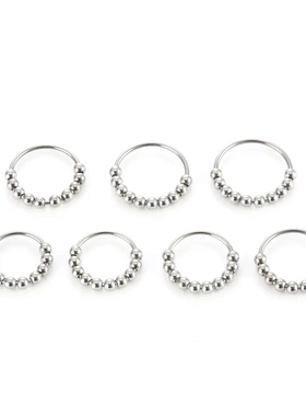 解压抗焦虑戒指转动珠子饰品不锈钢6-12号旋转指环配饰新款