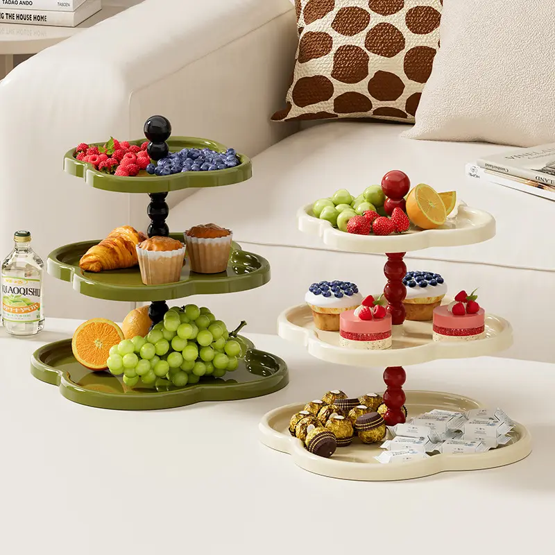 桌面置物架复古客厅茶几蛋糕展示架卧室化妆护肤品收纳整理架