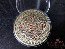送圆盒 美洲纪念币 古青铜色玛雅金字塔纪念币 1盎司纪念章
