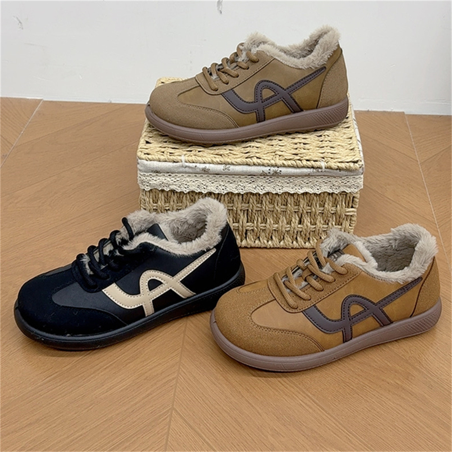 冬季新款加绒女棉鞋保暖轻便软底