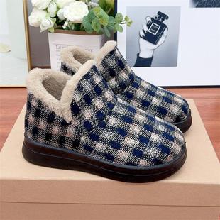 厚底加绒加厚保暖舒适雪地靴软底百搭 新款 京睿老北京布鞋 2024冬季