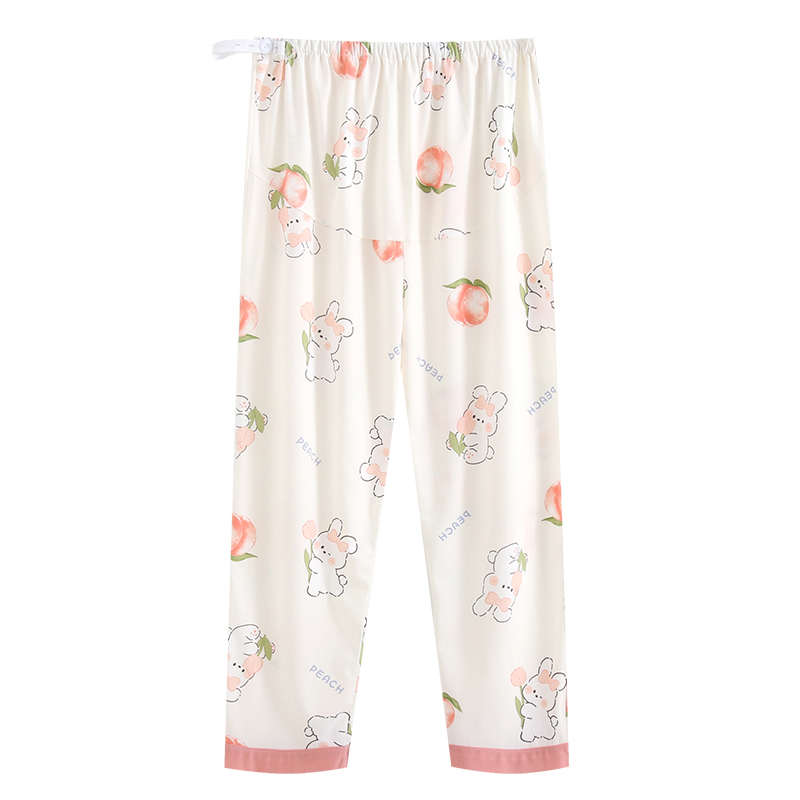 孕妇睡裤可调节夏薄款女裤子