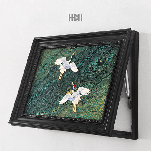 免机械打孔刺绣电表箱装饰画