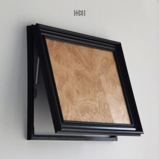 电表箱电表盒遮挡意大利进口榆木树瘤实木皮金属液压杆装饰画现代