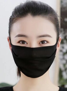 100%桑蚕丝真丝口罩女春夏季薄款可水洗面罩透气防晒遮阳防紫外线