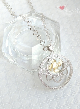 时来运转镀18k白金爱心镶钻圆环