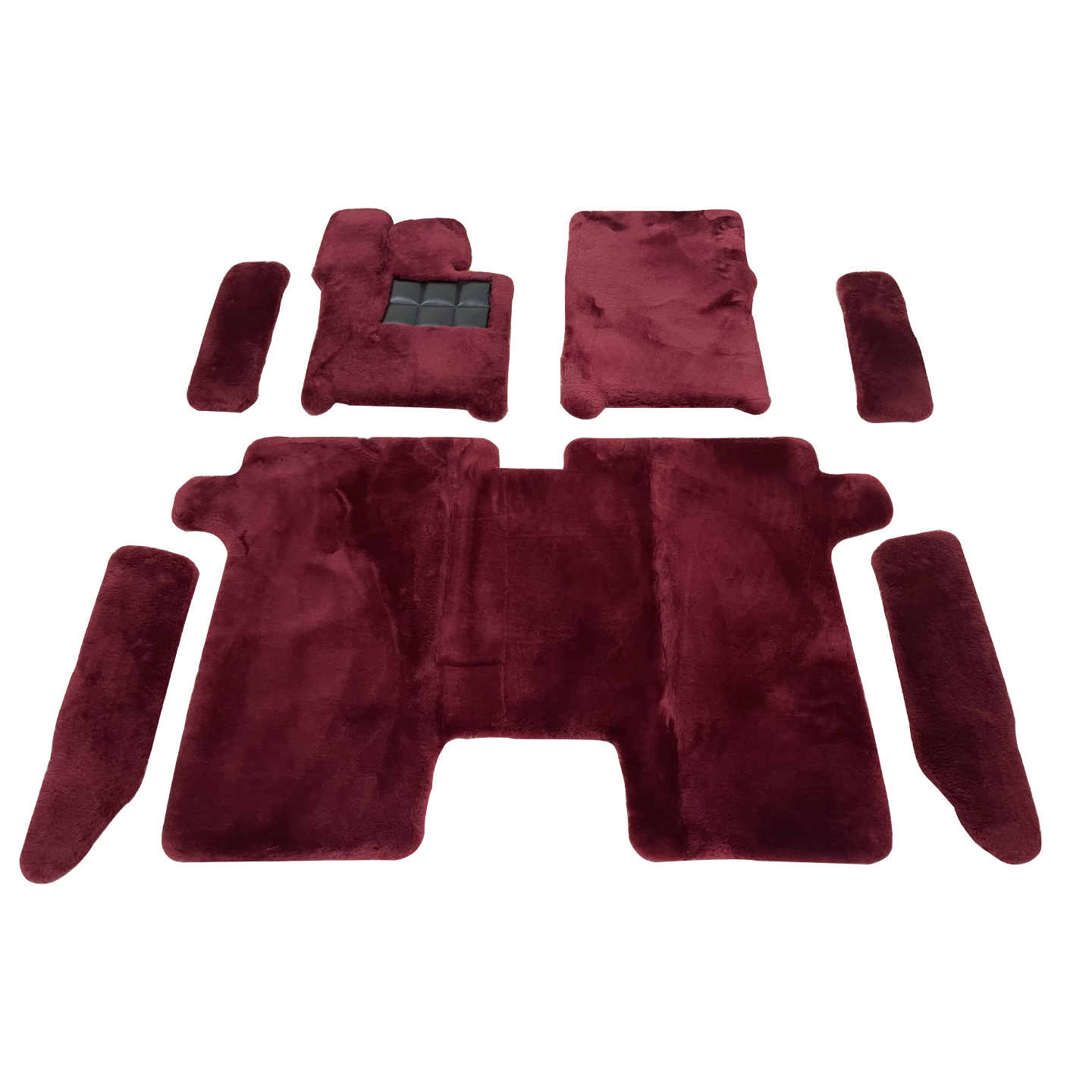 适用于四座雷克萨斯LM500极氪009光辉腾势D9创始版羊羔毛地毯脚垫