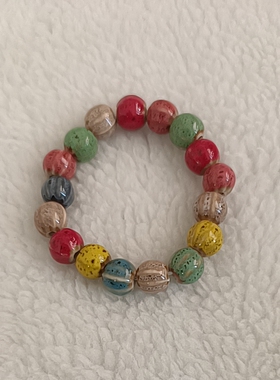 饰品新款草珠时尚花釉珠子手链多色休闲民族风学生手串