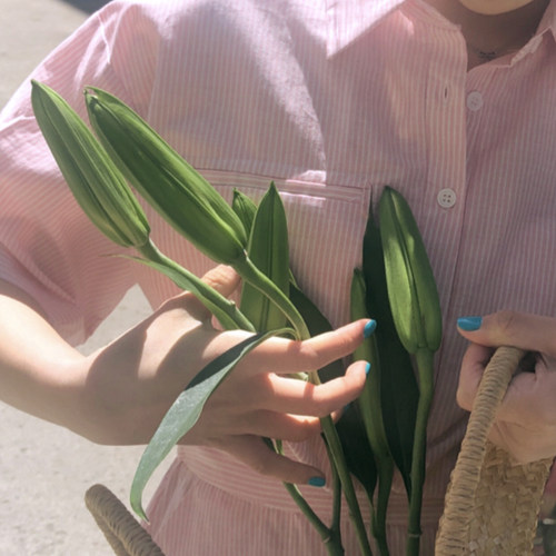 文艺条纹短袖连衣裙a字大摆长裙