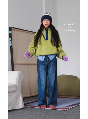 Ohh Cake Rika里卡 美式复古水洗直筒牛仔裤 松弛随性磨白阔腿裤