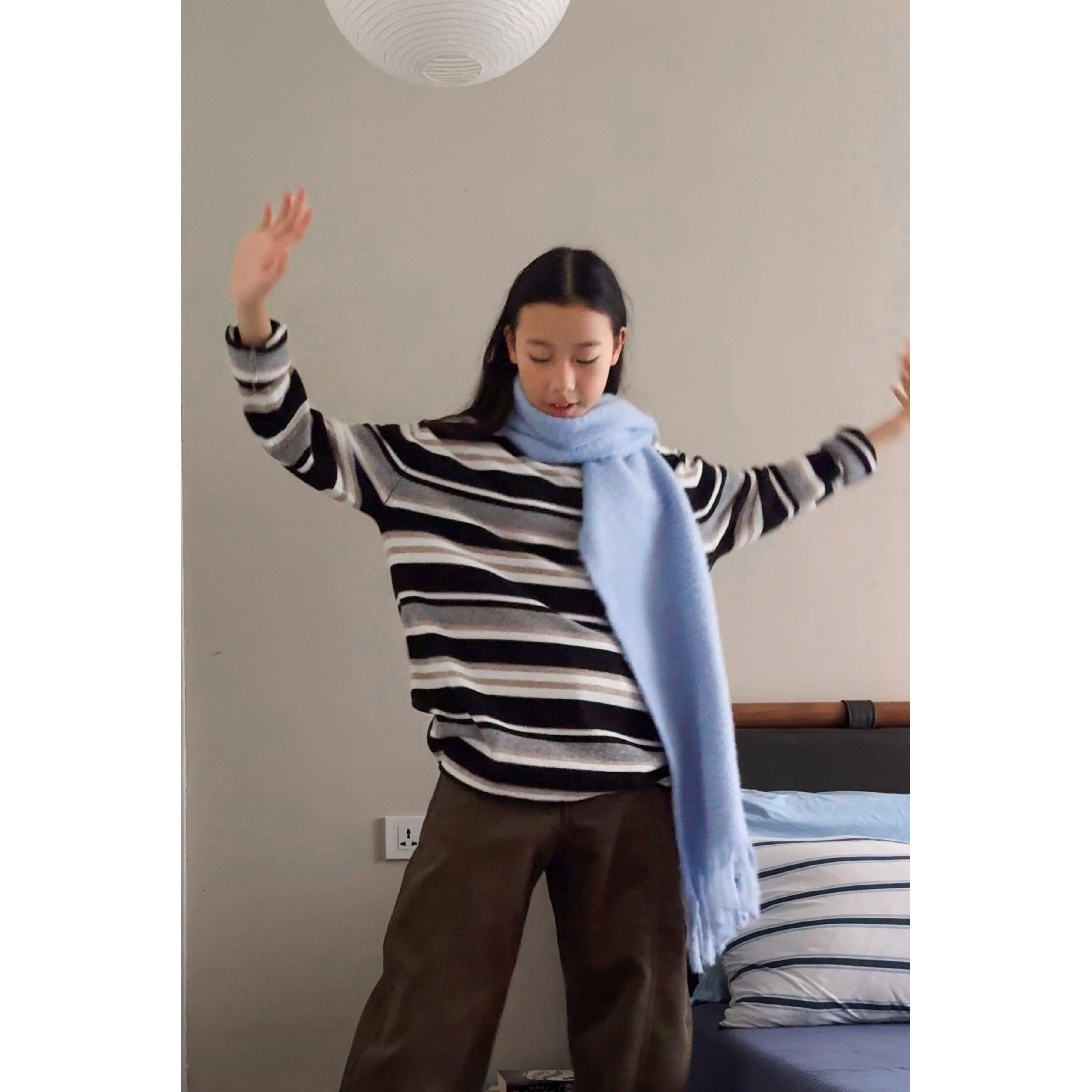 Ohh Cake Drew德鲁 美利奴羊毛毛衣|复古松弛 呼吸感条纹宽松上衣