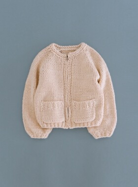 Ohh Cake Effie艾菲 手工粗棒针羊毛毛衣开衫 | 复古感 圆领上衣