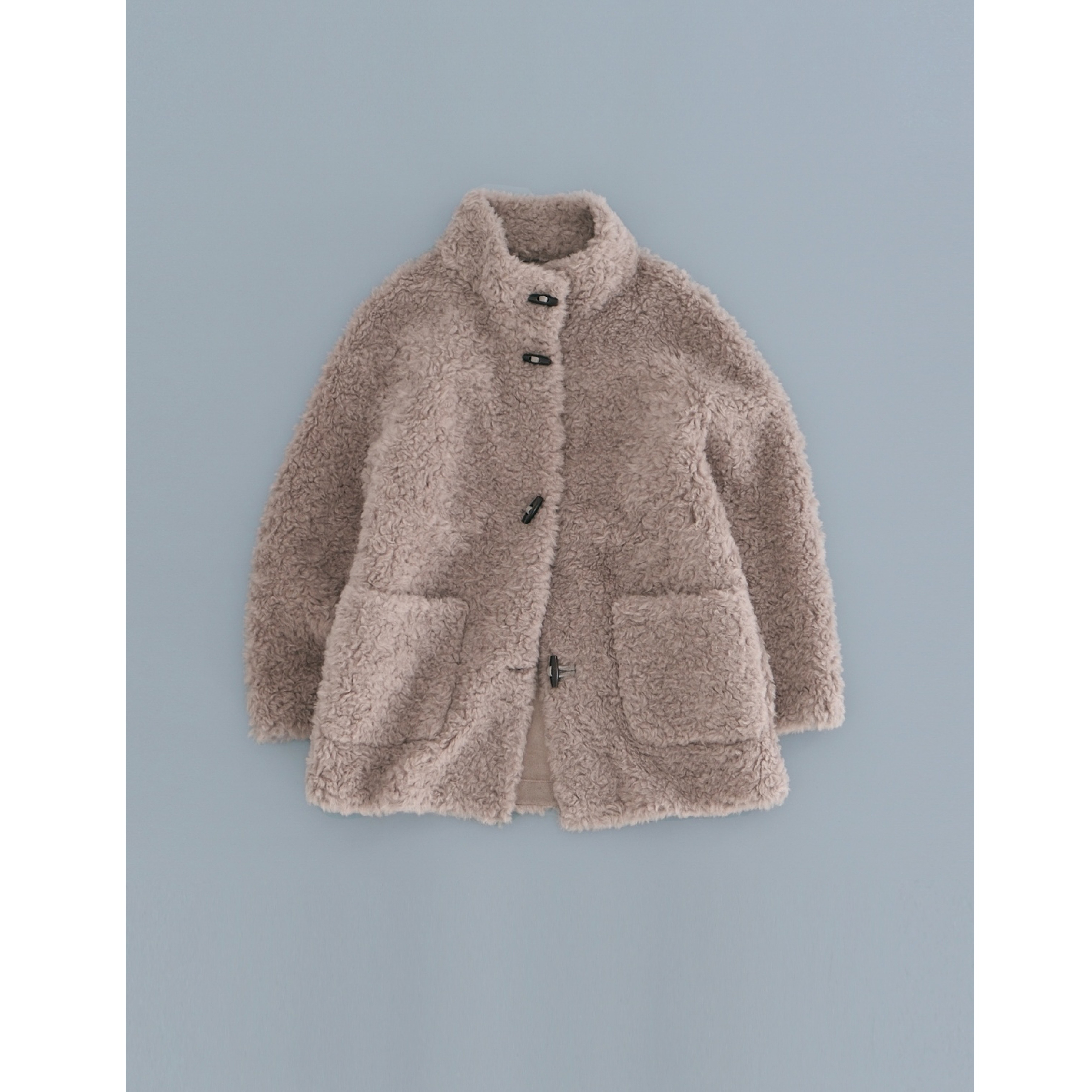 绵羊毛颗粒皮毛一体大衣复古