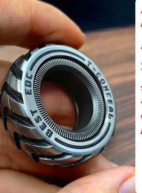 机械C段指环EDC解压玩具棘轮陀螺戒指男士减压潮玩黑科技解压玩具