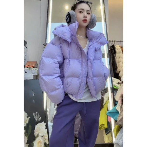 欧洲站2026冬款hav欧货 彩色可拆卸帽子短款羽绒服外套