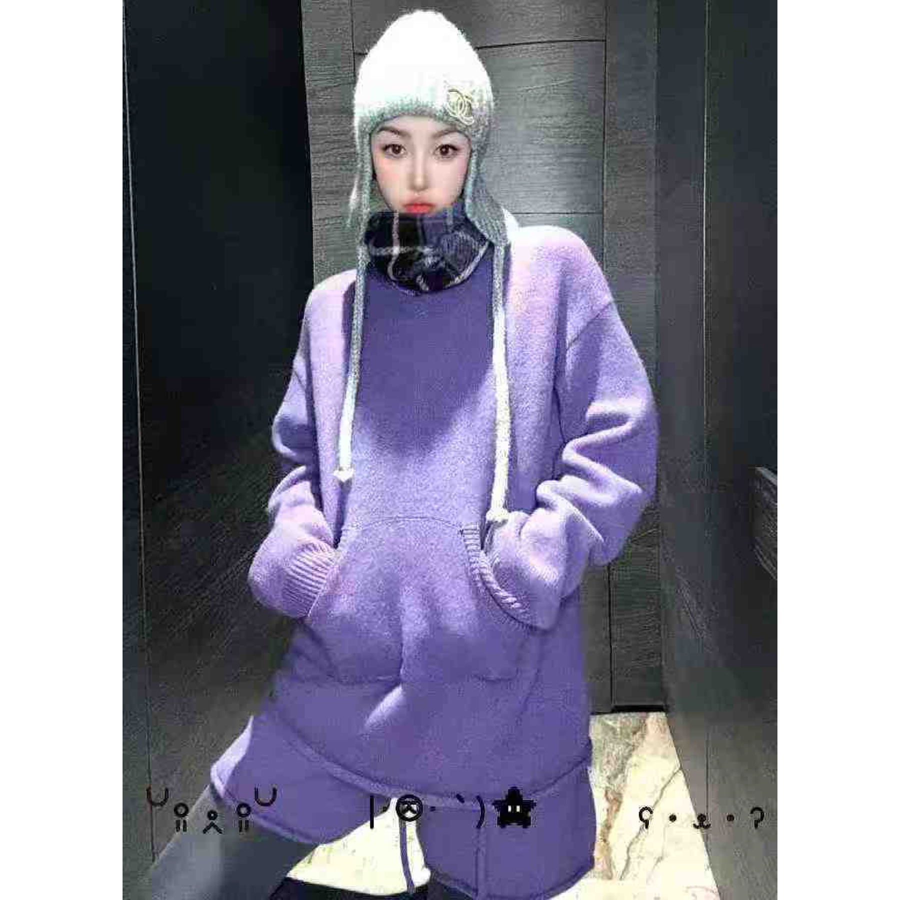 欧洲站2025秋冬款HAV欧货 彩色针织毛衣+短裤 两件羊毛套装