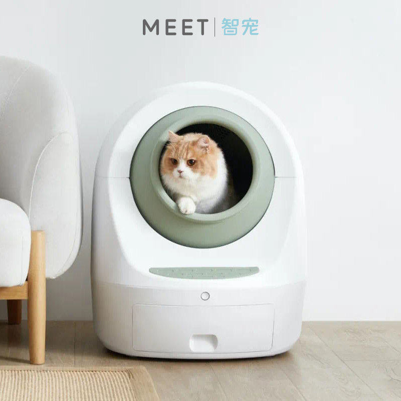 MEET第二代全自动智能猫砂盆自动铲防臭全封闭式电动猫砂盆多色_虎窝淘