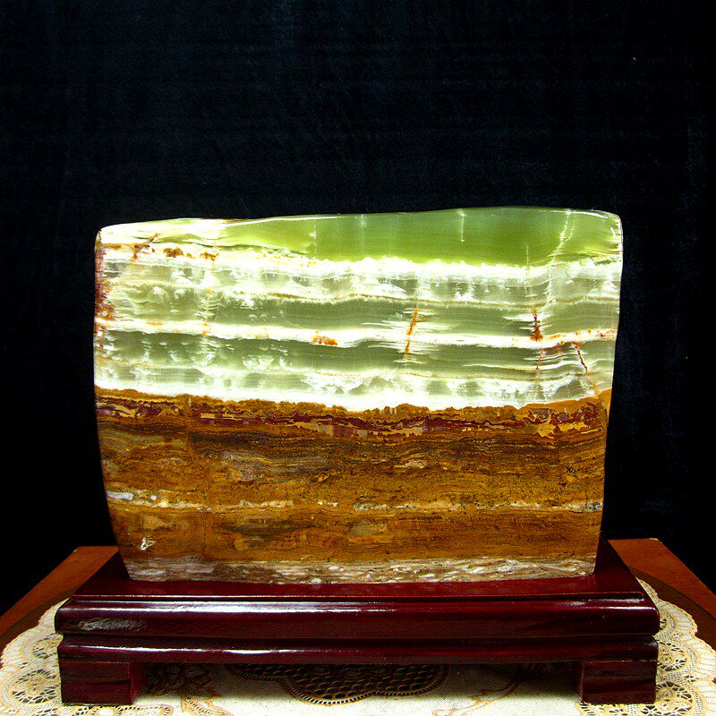 天然玉石摆件阿富汗玉奇石原石家居办公室装饰桌面奇石收藏泰山石