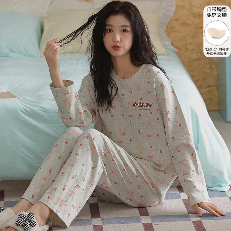 睡衣女秋冬季德绒长袖加厚保暖可爱卡通可外穿宽松套头家居服套装,女士内衣/男士内衣/家居服,睡衣/家居服套装,淘宝优惠券,粉丝福利购,淘宝优惠卷