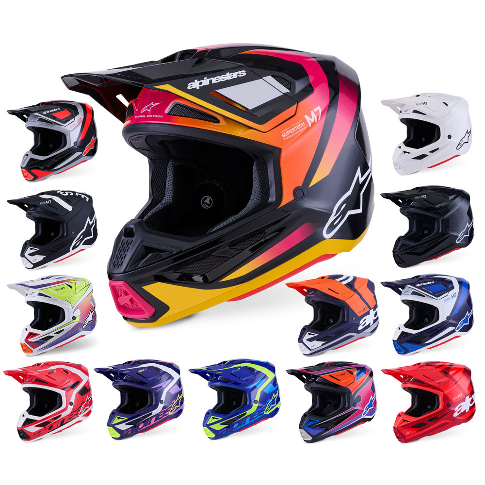 意大利Alpinestars SM7越野摩托车头盔 复合纤维 2026款[代购]