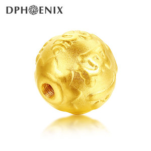 钻石凤凰 硬金3D转运珠 黄金六字大明咒手链串珠男女款手绳首饰