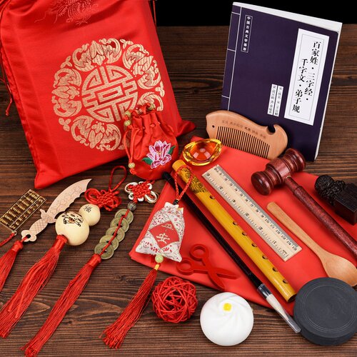 抓周用品周岁礼套装男女宝宝布置道具玩具新中式一岁生日礼物抓阄 - 封面