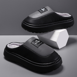 棉拖鞋男士特大码冬季家居用室内EVA底防滑保暖踩屎感棉鞋厚底鞋
