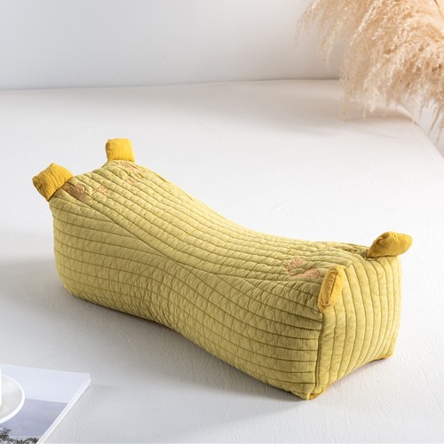 全棉水洗棉绗缝刺绣老虎枕