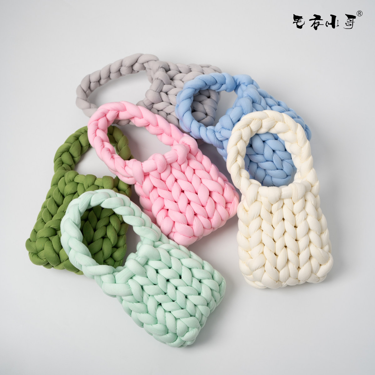 毛衣小哥手编粗线团编织小包包手机包手工编织手提包便捷新手易学,箱包皮具/热销女包/男包,编织包,淘宝优惠券,粉丝福利购,淘宝优惠卷