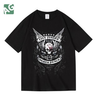 Punch五指死拳纯棉短半袖 Death T恤 Finger 欧美硬核摇滚金属Five